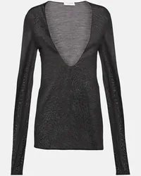 Saint Laurent Top in seta Nero