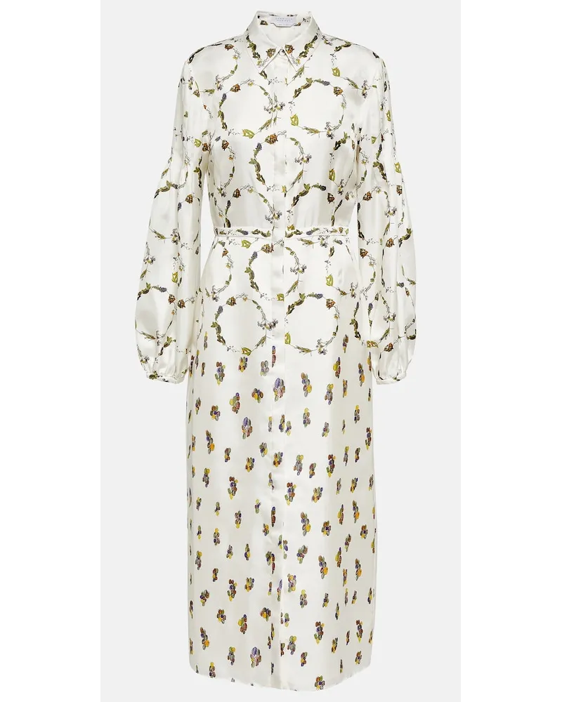 Gabriela Hearst Abito lungo Mauri in twill di seta Bianco