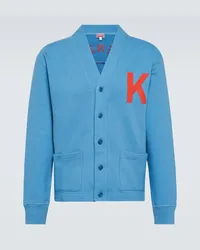 Kenzo Cardigan Varsity Jungle in cotone Blu