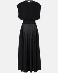 Alaïa Alaïa Abito midi in misto lana Nero