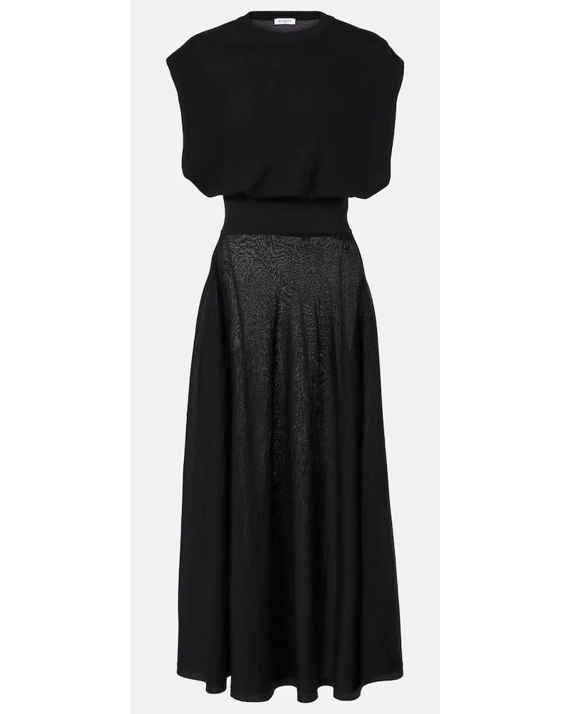 Alaïa AlaÃ¯a Abito midi in misto lana Nero