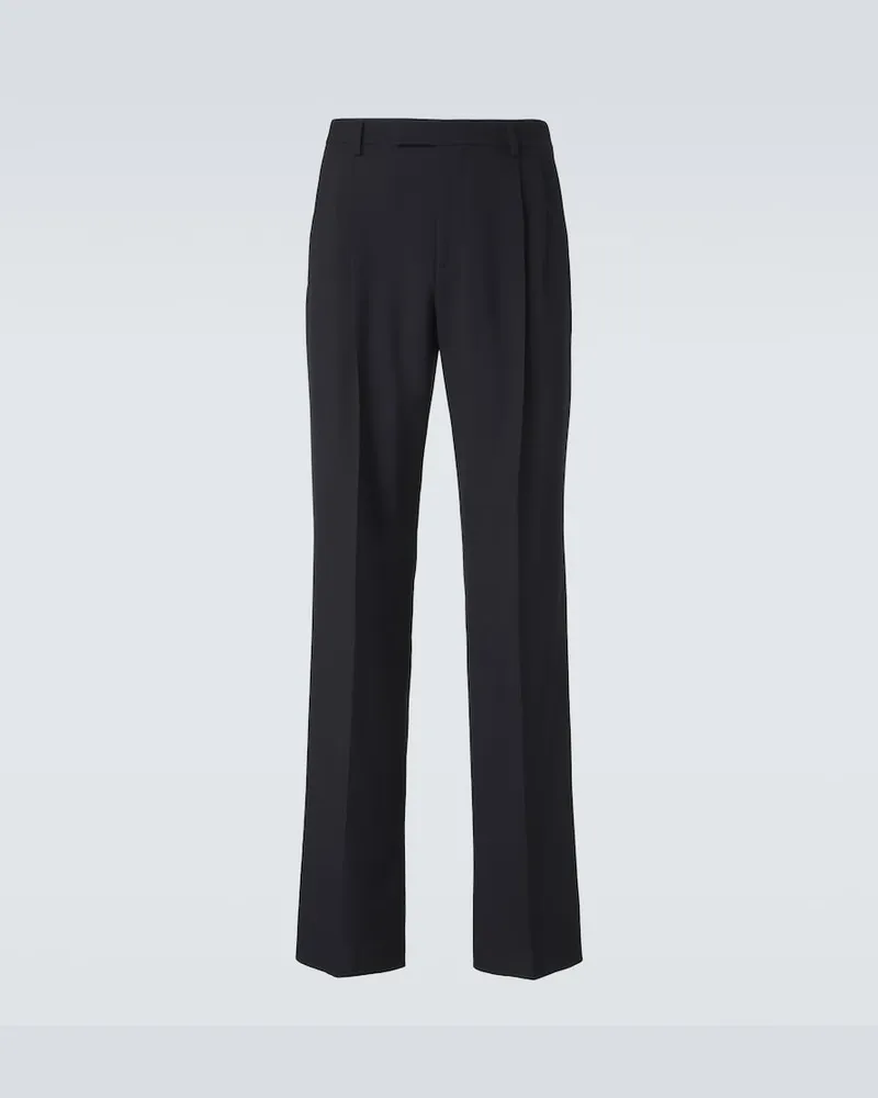 Valentino Garavani Pantaloni regular in lana vergine Blu