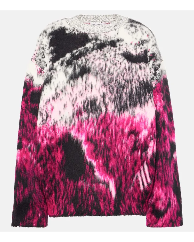 ATTICO Pullover oversize in jacquard di misto lana Multicolore