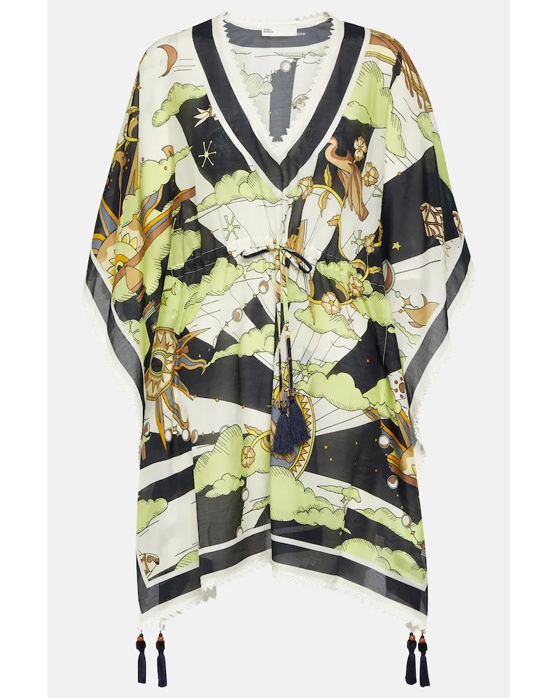 Tory Burch Miniabito in cotone e seta con stampa Multicolore