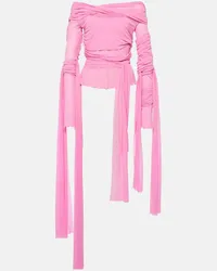 Acne Studios Top con scollo bardot Rosa