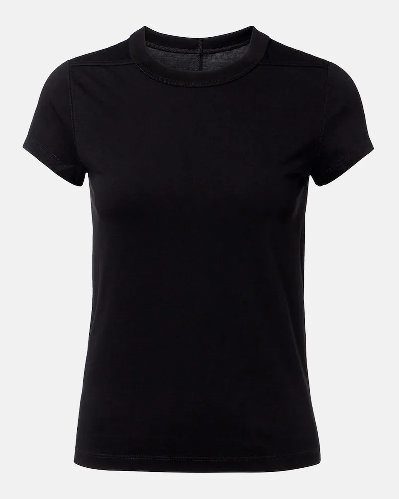 Rick Owens T-shirt Level in jersey di cotone cropped Nero