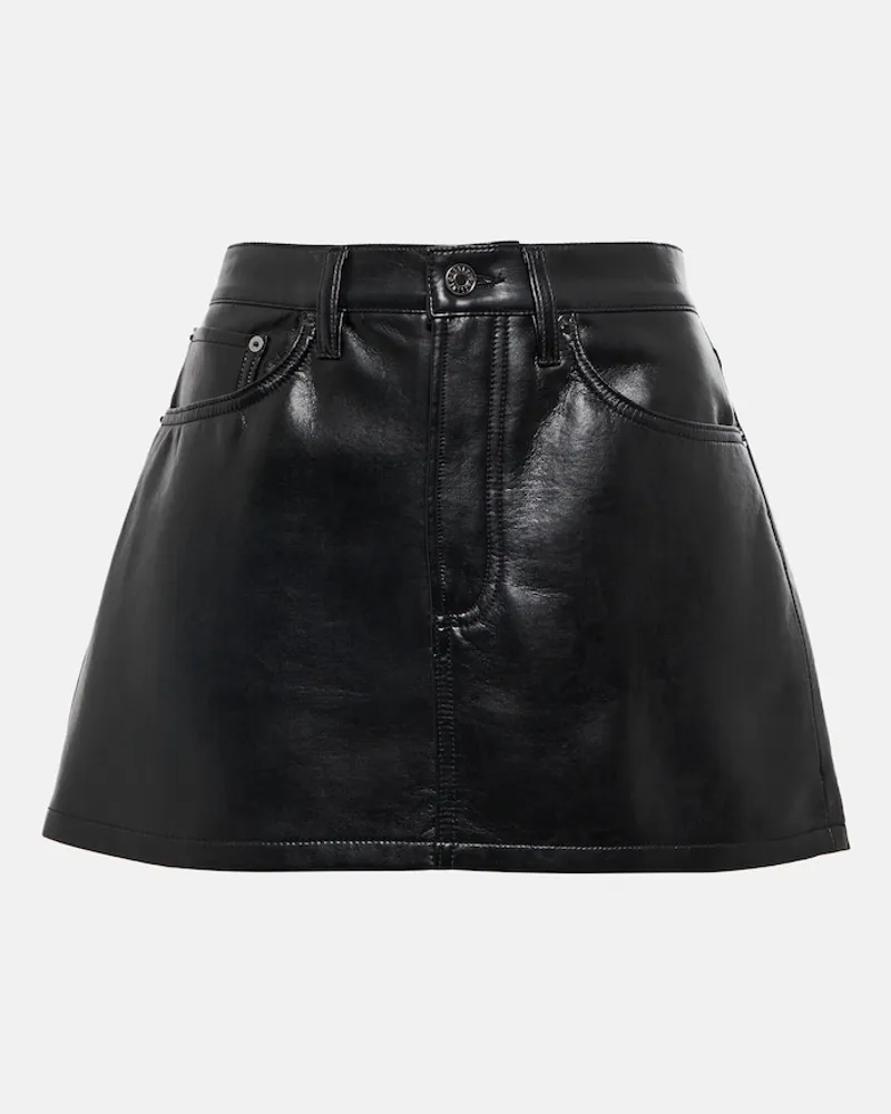 AGOLDE Minigonna in similpelle Nero