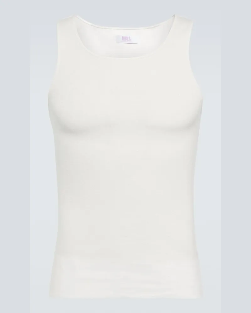 ERL Tank top in jersey di cotone Bianco