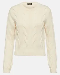 Loro Piana Pullover in cashmere a trecce Bianco