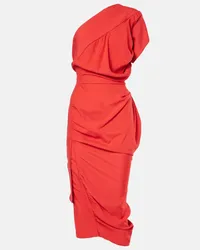 Vivienne Westwood Abito midi monospalla Andalouse Rosso