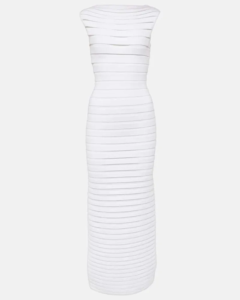 Alaïa Alaïa Abito midi in maglia Bianco