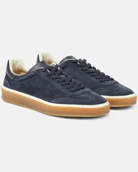 Loro Piana Sneakers Tennis Walk in suede Blu