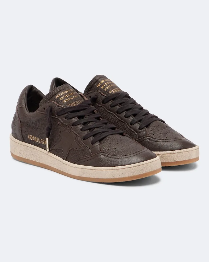 Golden Goose Sneakers Ball Star in pelle Marrone
