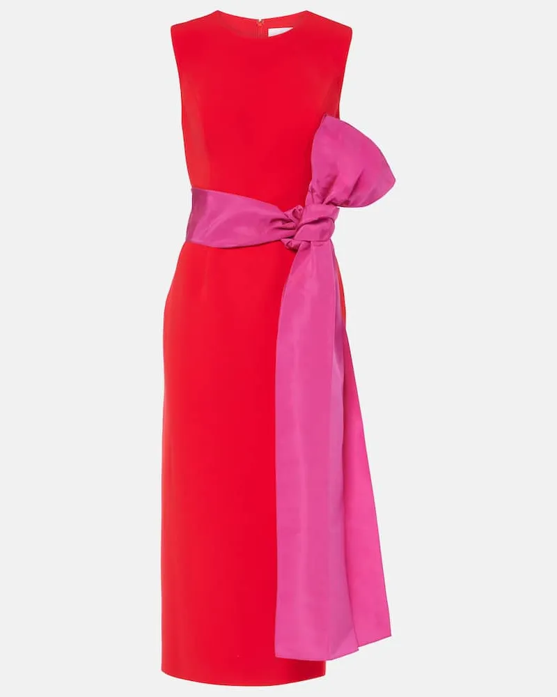 Carolina Herrera New York Abito midi con fiocco Rosso