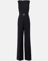 Valentino Garavani Jumpsuit in lana e mohair Blu