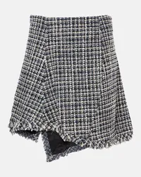 Sacai Minigonna in tweed di misto lana Blu