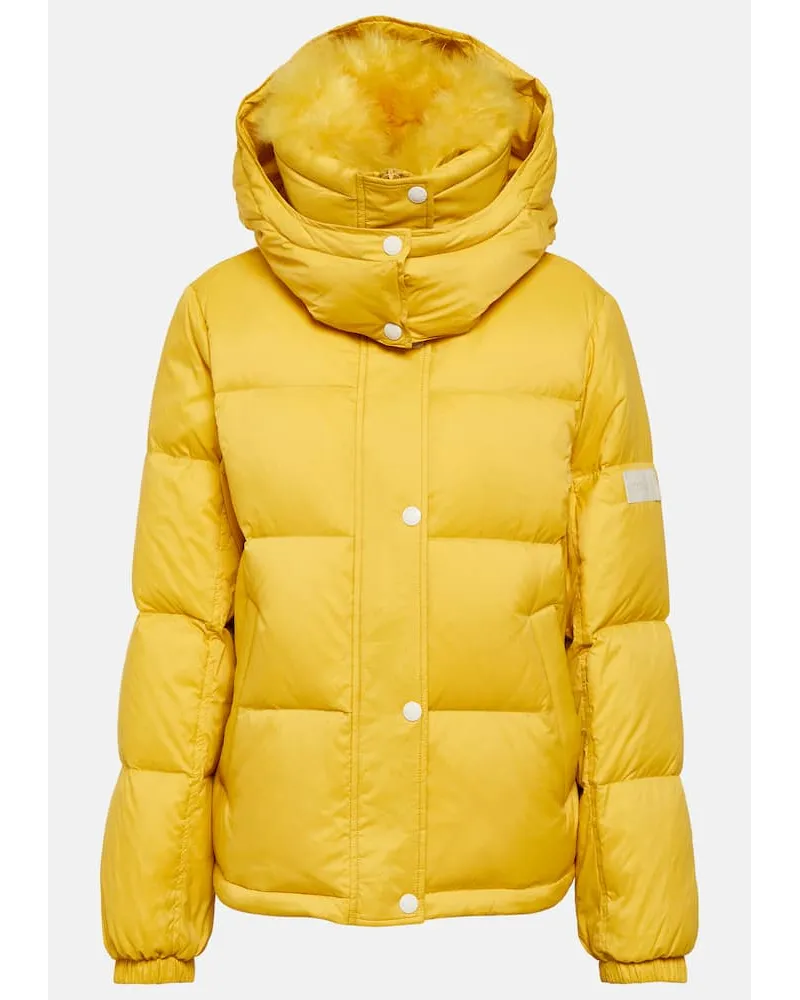 Yves Salomon Piumino con shearling Giallo