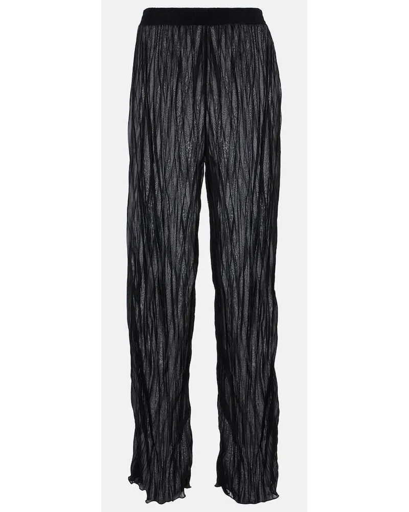 JADE SWIM Pantaloni regular Mika a vita alta Nero