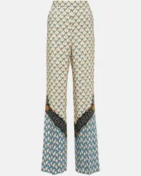 Etro Pantaloni a vita alta con stampa Multicolore