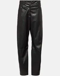 Stella McCartney Pantaloni a gamba larga in similpelle Nero