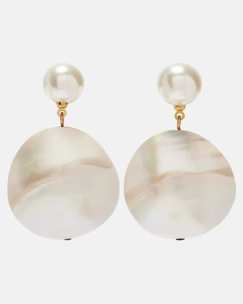 Jennifer Behr Orecchini pendenti Nerine in madreperla Bianco