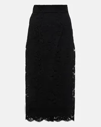 Dolce & Gabbana Gonna midi Lace a vita alta Nero