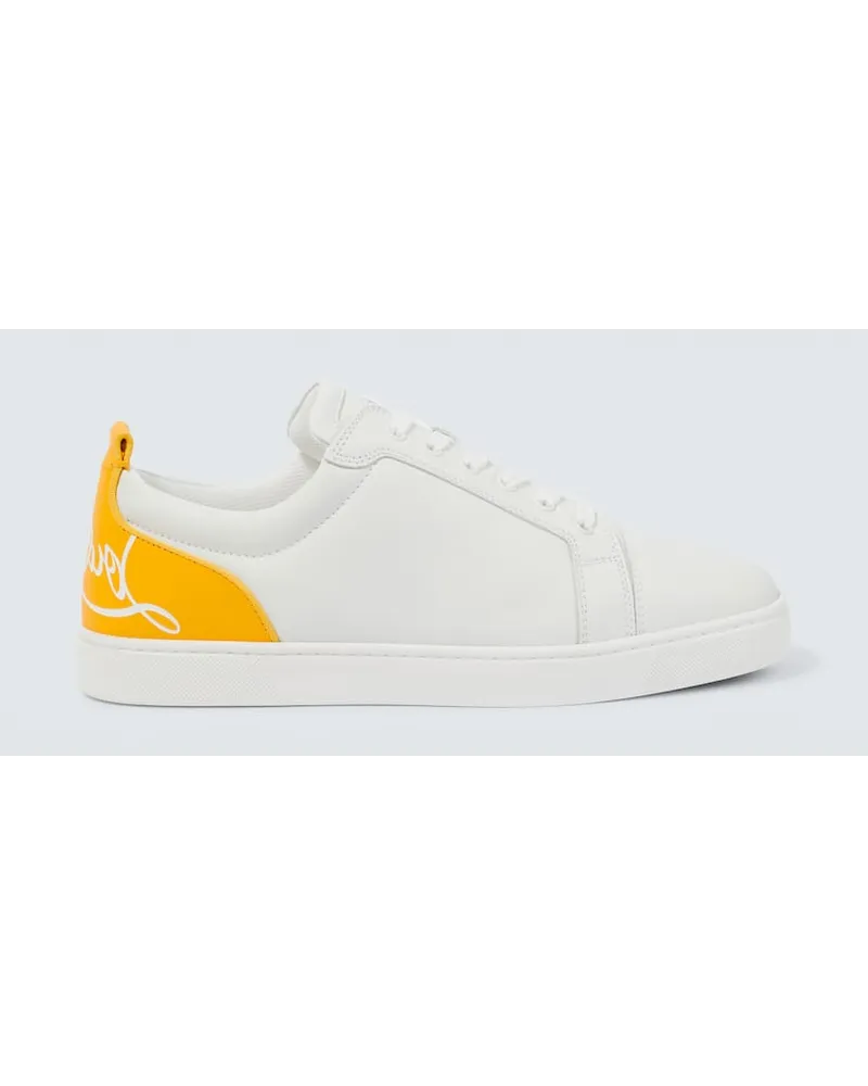 Christian Louboutin Sneakers Fun Louis Junior in pelle Bianco