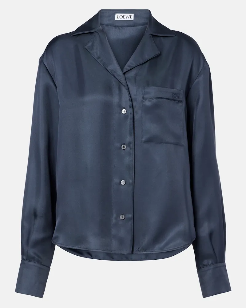Loewe Camicia pigiama in seta Blu