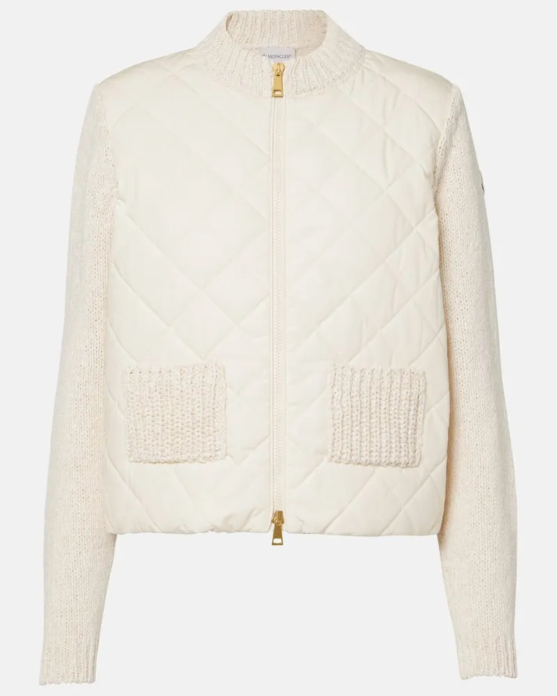 Moncler Giacca trapuntata in cotone Nero