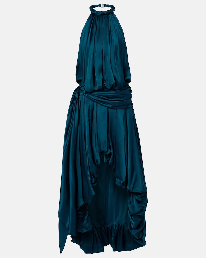Zimmermann Abito lungo Alchemy in raso di seta Blu