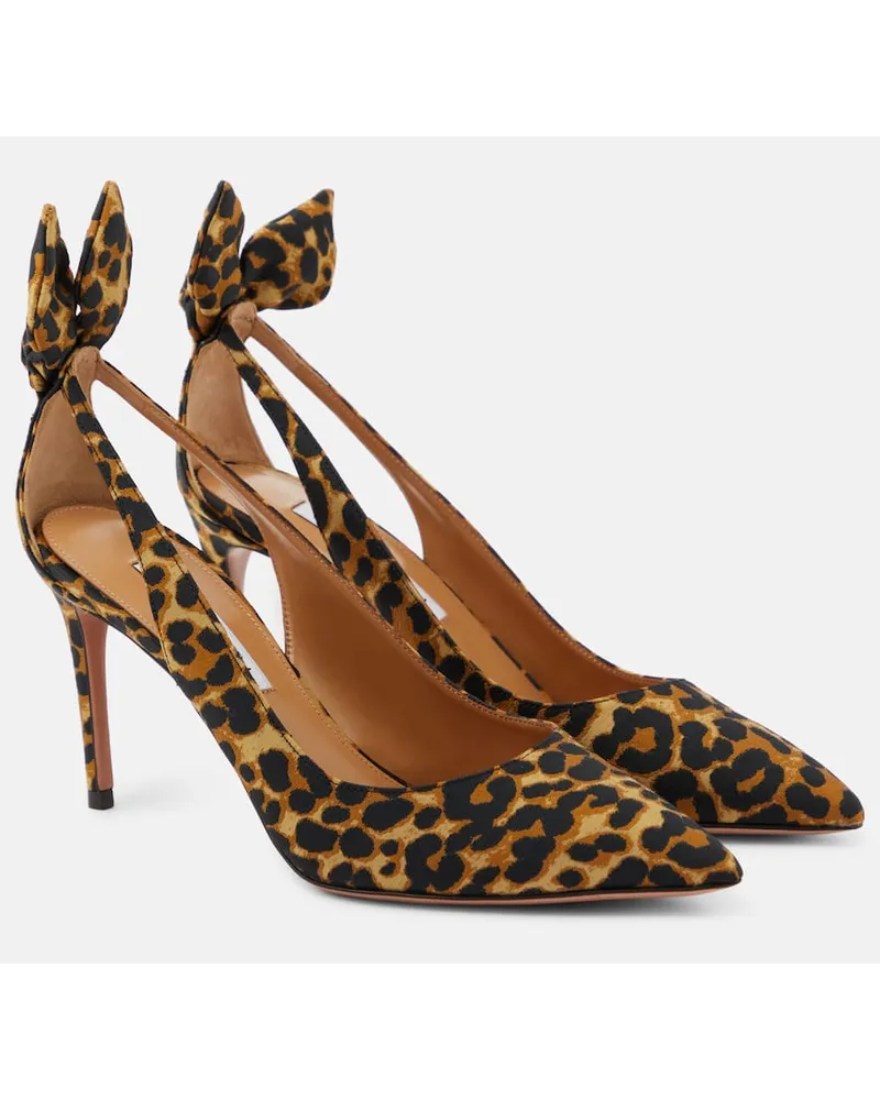 Aquazzura Pumps Bow Tie 85 con stampa Multicolore