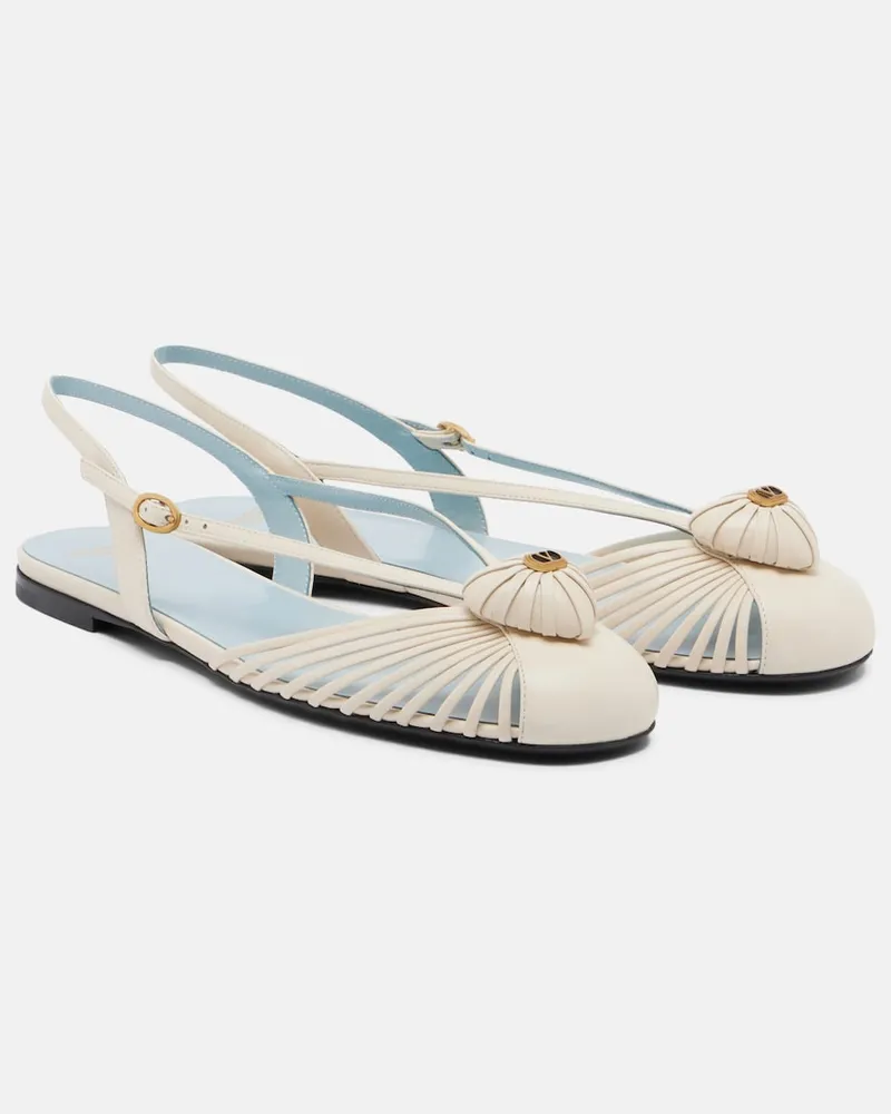 Valentino Garavani Ballerine slingback Coeur Royal in pelle Bianco