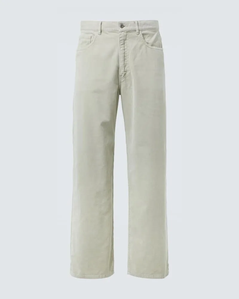 AURALEE Pantaloni a gamba larga in velluto Bianco