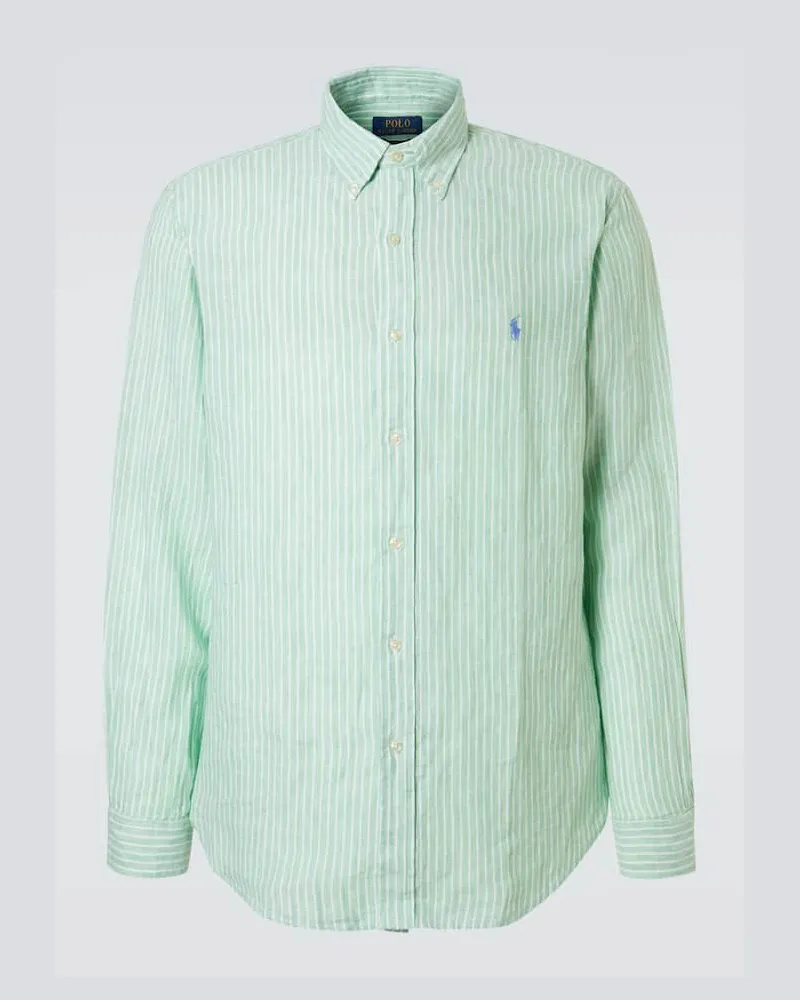 Ralph Lauren Camicia in lino a righe Verde