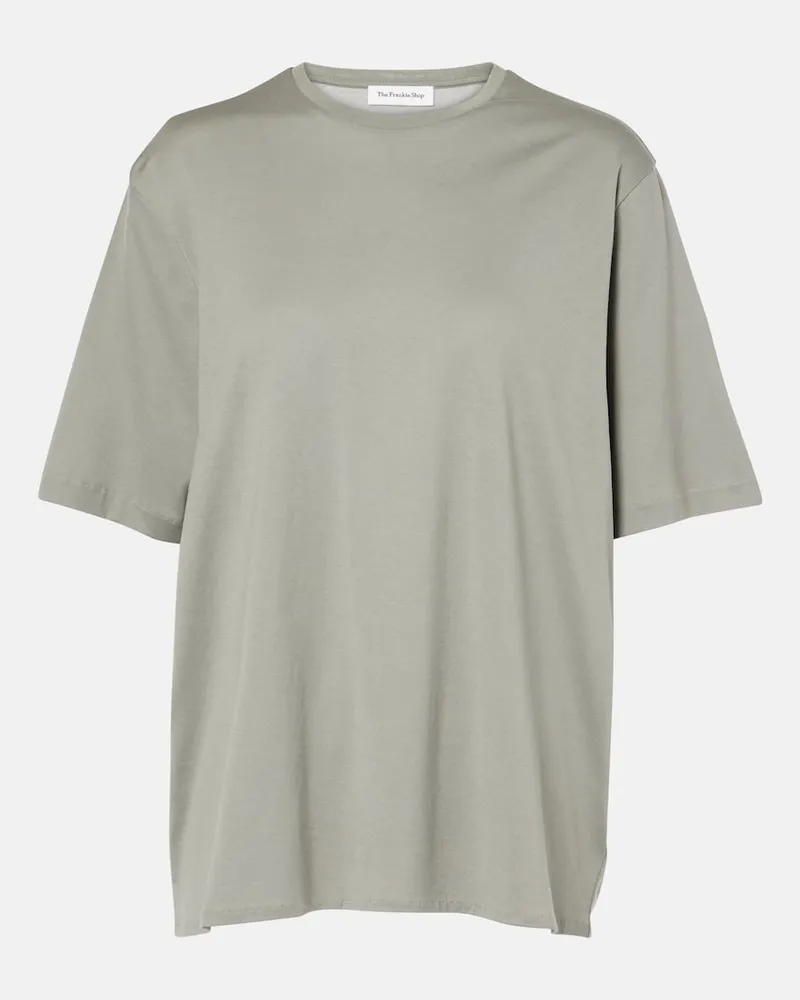 FRANKIE Shop T-shirt Harper in jersey di cotone Grigio