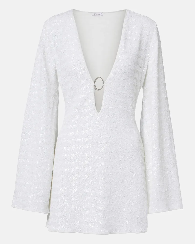 Oséree OsÃ©ree Sposa â Abito corto con paillettes Bianco