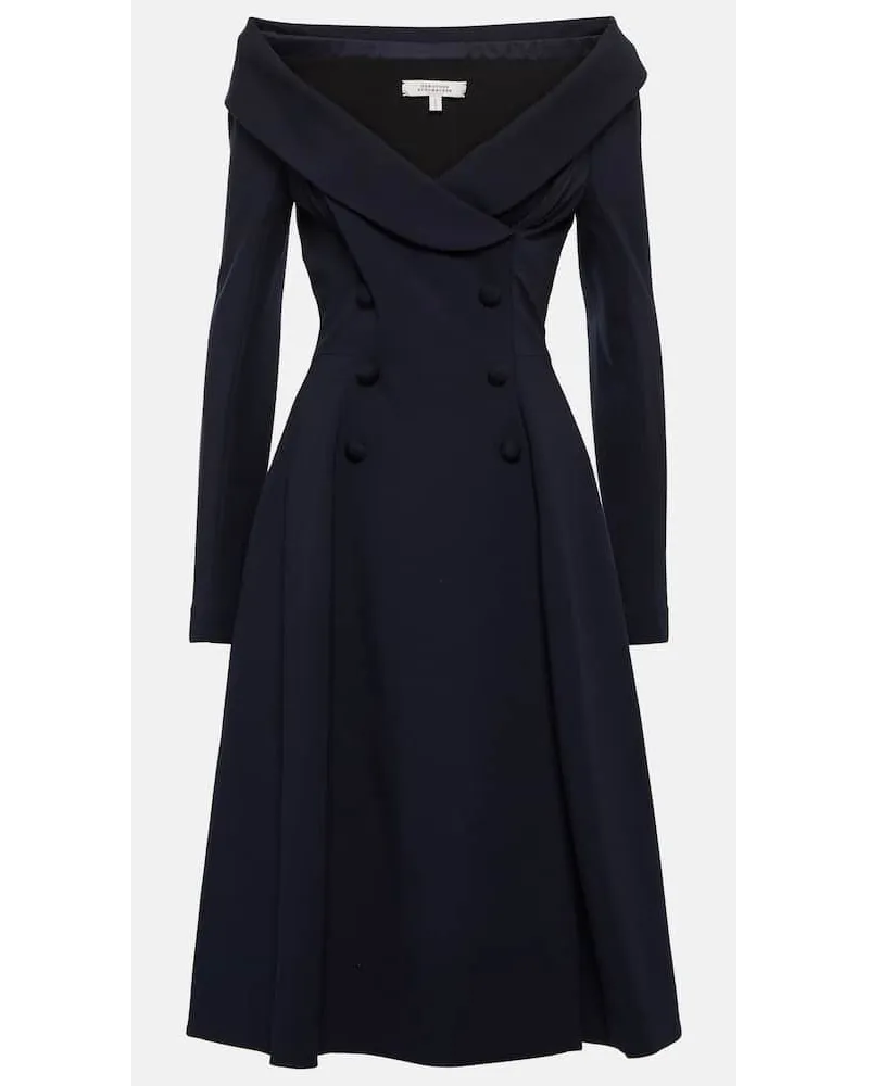 Dorothee Schumacher Abito midi con scollo bardot Blu