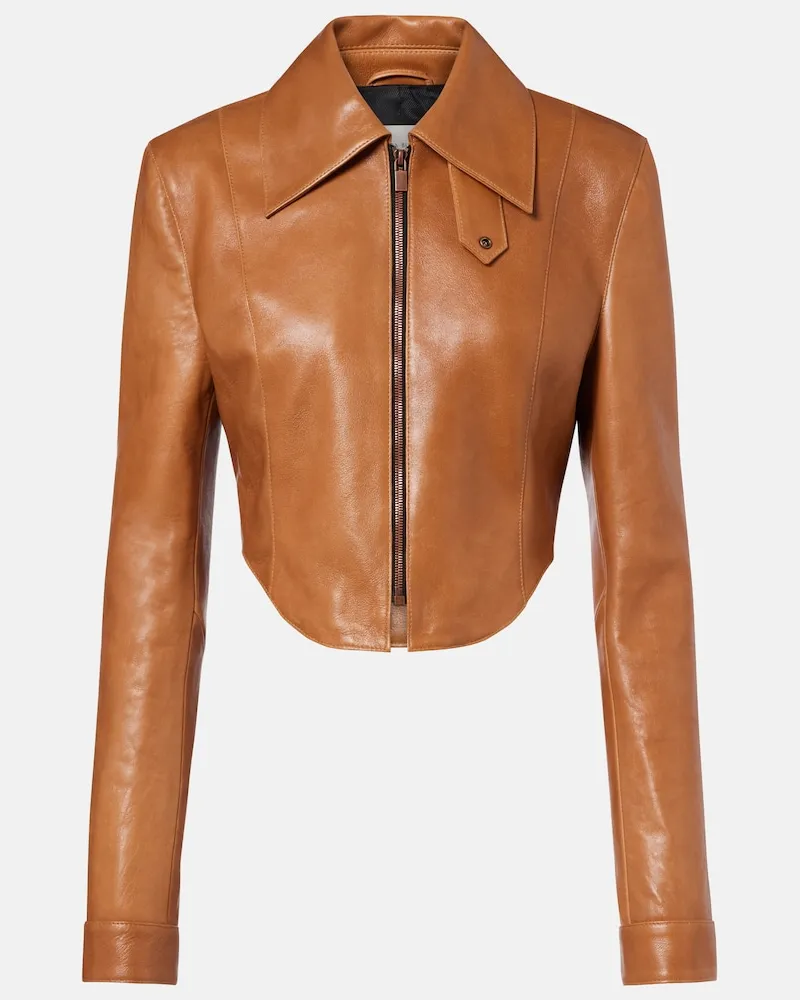 Magda Butrym Giacca in pelle Beige