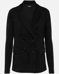 Max Mara Blazer doppiopetto Scrigno in misto cotone Nero