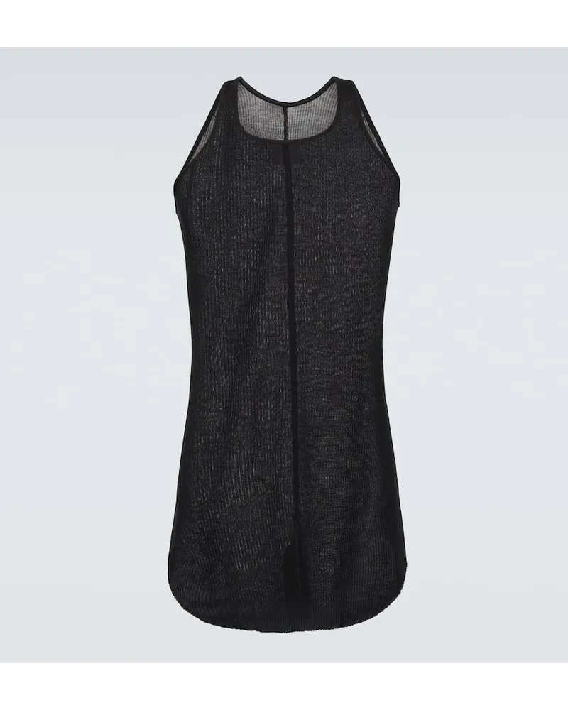 Rick Owens Tank top in maglia a coste Nero