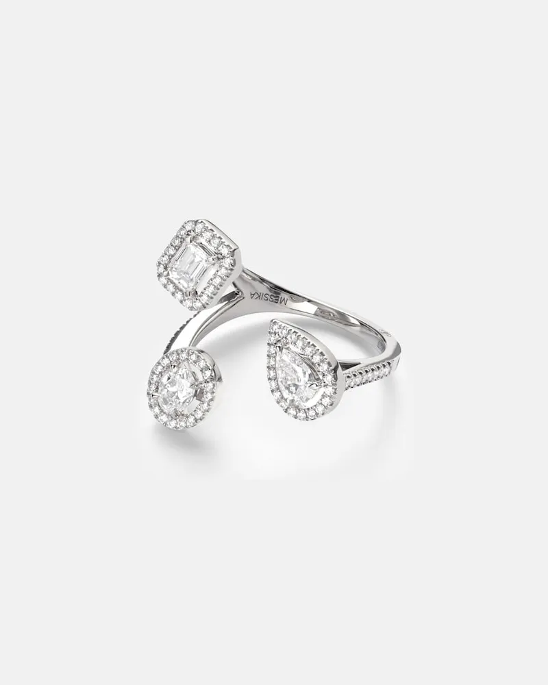Messika Anello My Twin Trilogy in oro bianco 18kt con diamanti Oro