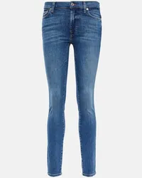 7 for all mankind Jeans skinny Pyper a vita media Blu