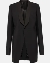 Rick Owens Blazer Walrus Tux in lana vergine Nero