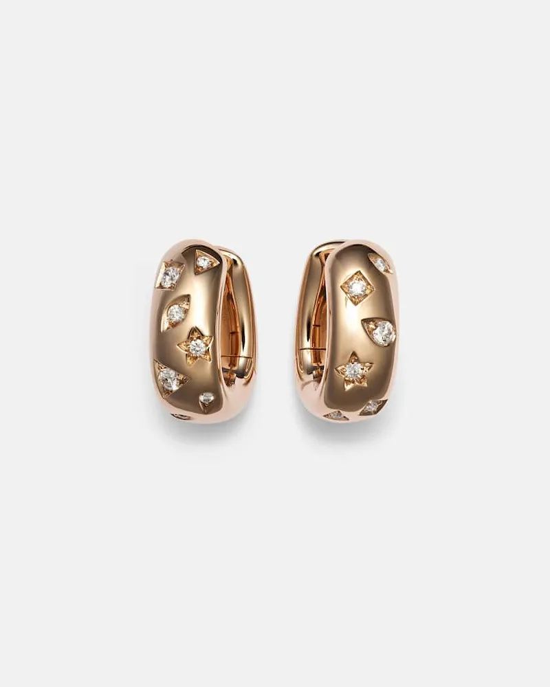 Pomellato Orecchini Iconica in oro rosa 18kt con diamanti Metallizzato