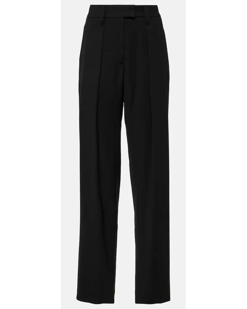 Brunello Cucinelli Pantaloni a gamba larga in gabardine Blu