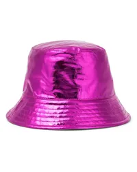 Isabel Marant Cappello da pescatore in pelle metallizzata Rosa