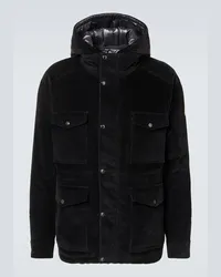 Moncler Piumino reversibile Greselin in velluto a coste Nero