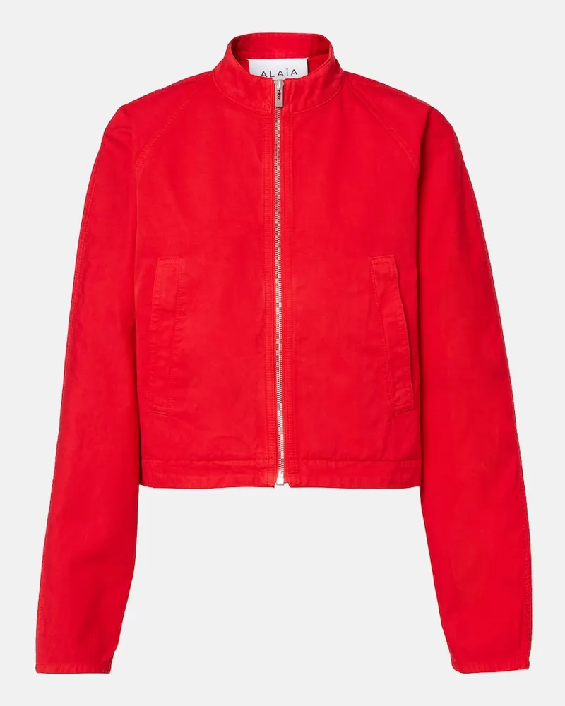 Alaïa Alaïa Giacca di jeans Round Rosso