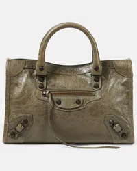 Balenciaga Borsa Le City Small in pelle Verde