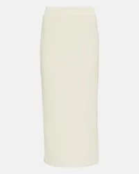 Max Mara Leisure - Gonna midi Carnia plissé in jersey Bianco